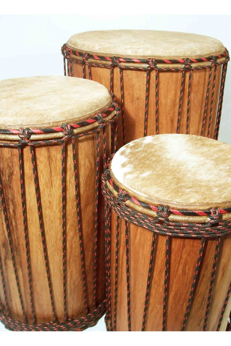 Dundun bass drums set from Mali Guinea West Africa