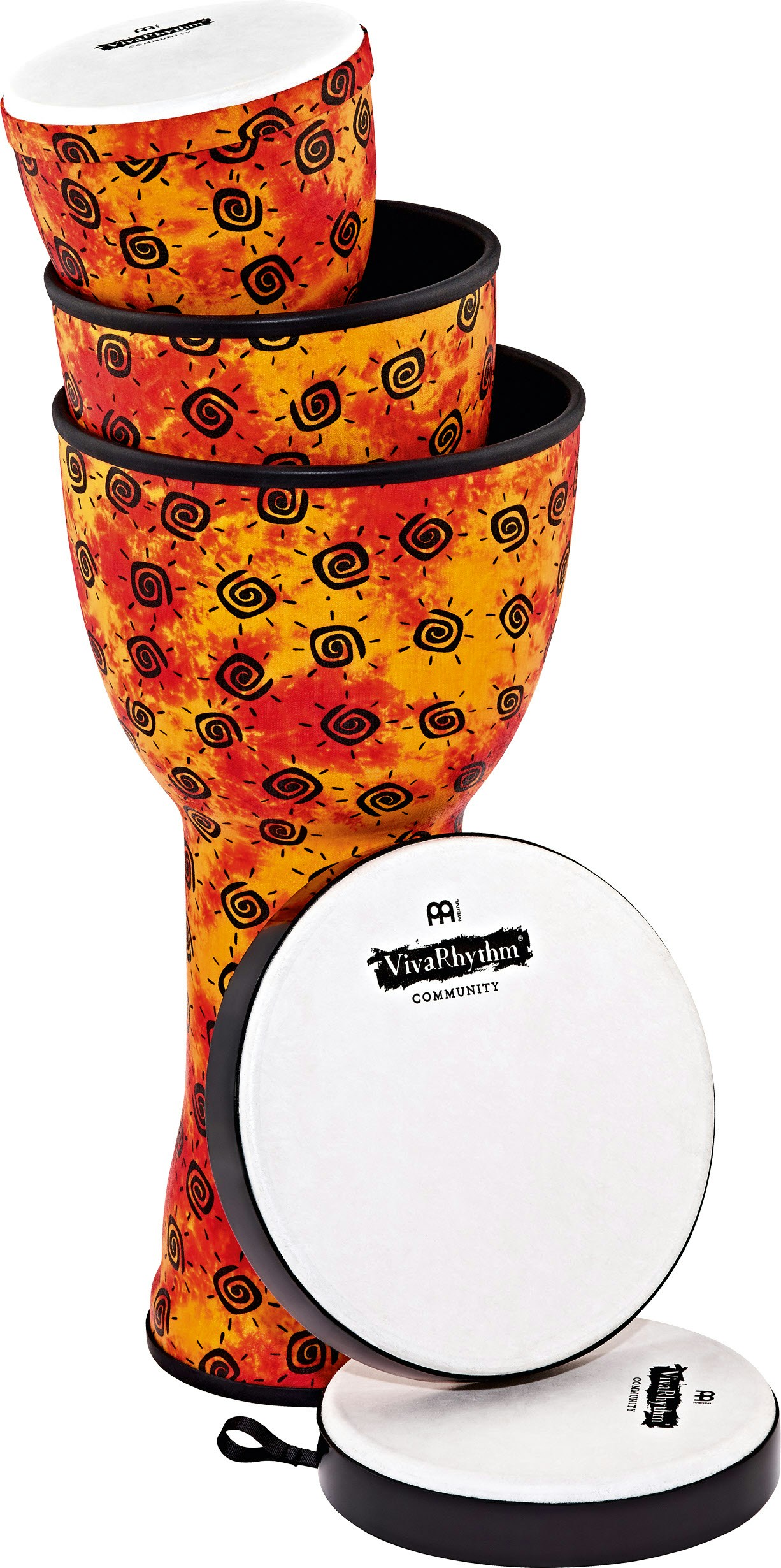 3inone djembe set consisting of 3 drums which stack inside each other
