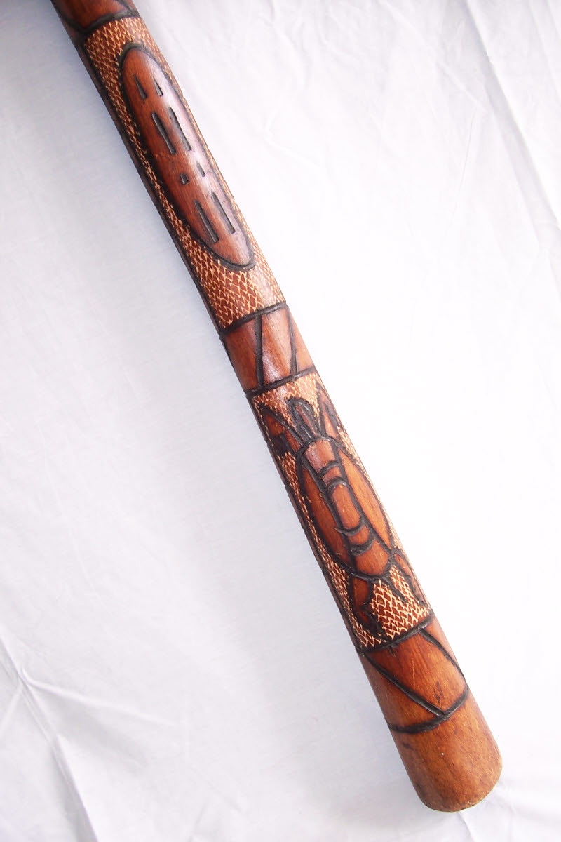Australian Eucalyptus Didgeridoo BurntCarved Turtle decoration